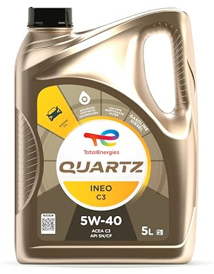 TotalEnergies QUARTZ INEO C3 5W40 Advanced Synthetic Motor Oil - ACEA C3, API CF/SN - Approved by MB-Approval 229.51, VW 505.00/505.01, PORSCHE A40-5L