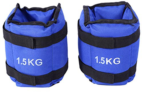 Gewichtsmanschetten Fußgelenk Set, 2x 1,5kg Armgewichte, Handgelenkgewichte Verstellbar, Laufgewichte für Fitness, Bewegung, Laufen, Joggen, Gymnastik