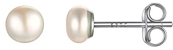 PROSILVER Kvinnor sötvattenodlade pärlörhängen, med 925 sterling silver stolpe, allergivänliga, 4/6/8/10 mm – skicka presentask, Pearl