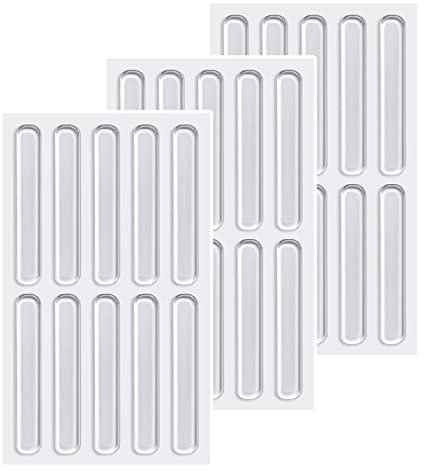 Vicloon Tampons de Protection Transparents,30PCS Pare-Chocs en Caoutchouc Tapis De Meubles Tapis Anti-Bruit Transparent pour Portes D'armoires,Cuisine,Salle de Bain,Bureau