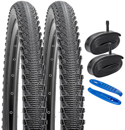 YunSCM 2Pcs Faltbare 24 Zoll Fahrradreifen 24x2.0 Mantel 54-507 Kompatibel 24x1.95 24 x 2.0 24x2.10 Stadt/Straße/Mountainbike Reifen