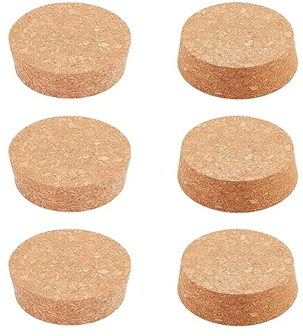 BENECREAT 6 Stück Flaschenverschlüsse Aus Kork, Langlebige Konische Korkstopfen Aus Holz, Korkstopfen Für Wein, Bier, Glasflaschen Und DIY-Bastelprojekte, 71x65x20 mm