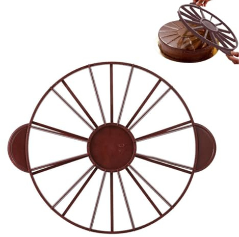 Marcador Redondo De Porciones De Pastel De Doble Cara De 10/12 Piezas, Herramienta Para Hornear Divisor De Pasteles, Marcador De Pasteles Redondo, Cortador De Rebanadas Y Pasteles(rojo)