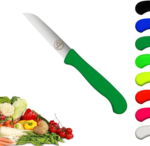Solingen Messer, Kunststoffgriff - Premium Gemüsemesser, rostfreier Klinge, Chrom-Stahl, extra scharfes Küchenmesser, Dünnschliff & Handabzug, Made in Germany