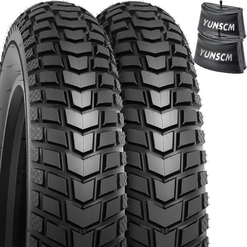 YunSCM 2Pcs Pneumatici 26 Pollici Pieghevoli 26x4.0 ETRTO 98-559 e 26 Pollici Camera d'Aria AV32mm Compatibile Strada, Pneumatici per Bici Elettriche 26x4.0