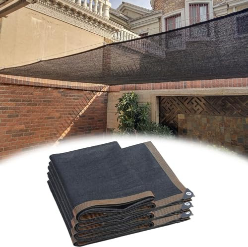 Schwarzes 90% Schattiergewebe Für Pflanzen, Sommer Outdoor Markisen, Atmungsaktiver UV Schutz, Perfektes Rechteckiges Sonnenschutz-schattiernetz 2x2m, 3x4m, 4x6m, 5x6m, 6x8m, 8x10m (Size : 12x20m/39.