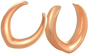 Stfery Ohr Plug Tunnel 14mm, 2 Stk Ohr Plugs Chirurgenstahl Roségold U Form Damen Ohrringe Tunnel