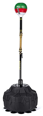 Speed Bag Punchingball mit Boxhandschuhen und Ständer - Fitness Reflex Bag Geschenk, verstellbare Höhe, 4 Ersatzbälle, freistehendes Training