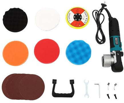Donened - Lucidatrice a batteria, set lucidatrice per auto, 850 W, lucidatrice eccentrica, 6 velocità, 2000 – 4500 giri/min, macchina per cera a batteria per auto, pulizia auto e lucidatura di auto