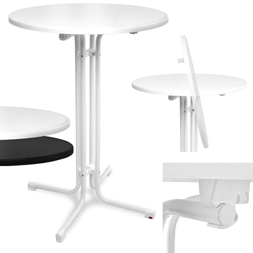 Beautissu Table Bistrot Haute Pliante Outdoor Pied réglable en Hauteur