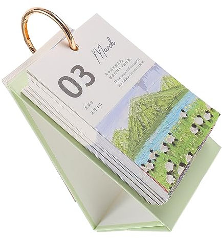Lurrose Dekorativer Tischkalender Vintage Planer Feine Handwerkskunst Als