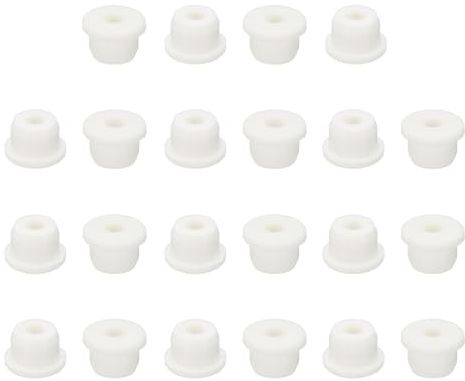 PATIKIL Silicone Rubber Grommet, 22 Pcs 9/16(15mm) Drill Hole, 3/8(10mm) Inner Dia. Top Hat Wire Gasket Rubber Hole Plug for Wiring Irrigation System Firewall, White