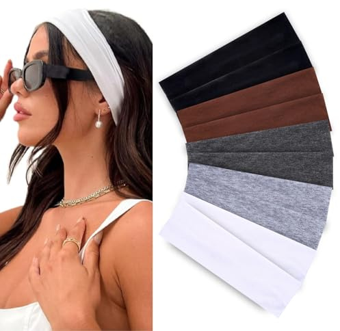 JOISHOP 10 Stück 5 Farben Stirnbänder Damen Sport für Mädchen Herren Yoga