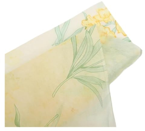 CSFFA Alla hjärtans dag Konsttryck ovävt tyg Oljemålningspapper for buketter Liljekonvaljsmönster Innerfoderpapper(D 10sheets-bag)