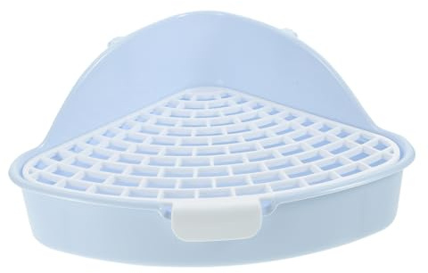ANDRESLAD Toilette per Piccoli Animali Domestici, Vasino Triangolare in Plastica, Resistente e Compatto, per Conigli, Porcellini D’India e Criceti, per Soggiorno e Giardino, Addestramento
