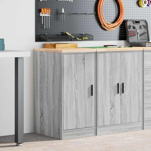 INLIFE Armoire de Rangement de Garage Sonoma Gris 40x51x85 cm Bois pin-860567