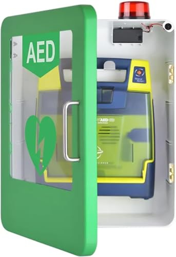 Armadietto per defibrillatore AED, Armadio porta defibrillatore DAE a parete, scatola di allarme for defibrillazione cardiaca in plastica con sistema