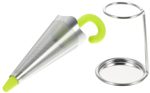 PACKOVE Reusable Umbrella Tea Infuser Strainer for Loose Leaf Tea, Stainless Steel and Silicone Material, Easy to Clean, Stylish Design, for Kitchen and Office Use