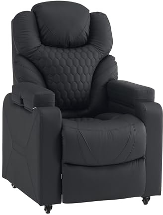 Hjh Office Loungestol Game Sport Rx – Ergonomisk Relaxfåtölj Med Viloläge (90–170°), 360° Vridbar, Vadderad Komfortsits, Svart