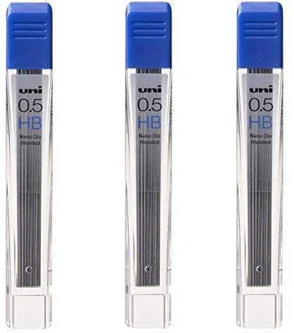 36 x Uni-Ball Kuru Toga Nano Dia 0.5mm HB Mechanical Pencil Refill Leads (3 Packs)