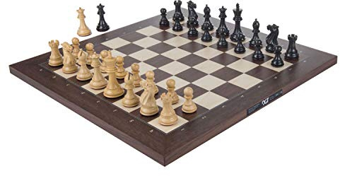 DGT USB Walnut e-Board with Classic Pieces - DGT 3000 and Carrying Bag Included Chess boar5d