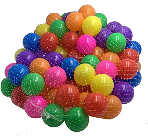DIVCHI Playballs, Soft Pit Balls for Kids, Small Colourful Plastic Balls, durable, Smooth Surface and No Sharp Edges, Toxic Free, Multi Pack Baby Approved Playball Set