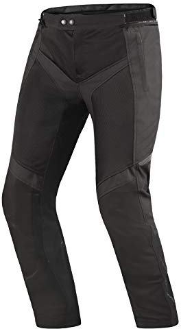 SHIMA JET - Atmungsaktive MESH-Paneele, Wasserdichte, Herausnehmbare Membrane, Level 2 Rückenprotektor inklusive, Erweiterte Einstellmöglichkeiten (Hose Herren, Schwarz, L)