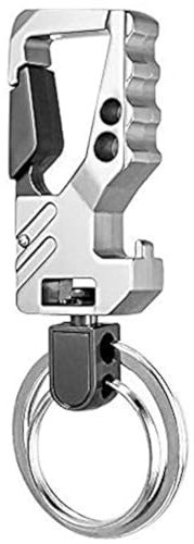 Porte-clés de voiture porte-clés décapsuleur pour hommes et femmes (couleur argent/pistolet)