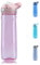 DEARART 750ml rosa Wasserflasche mit Griff, BPA frei, automatische Ausgießer Wasserflaschen, Einhandbedienung, schnell ohne Stroh, einfach für Outdoor-Sportarten, Büro, Fitnessstudio usw.