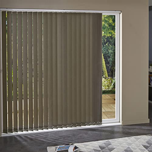MADECOSTORE Lot de 5 lamelles Verticales 89mm Ancona pour Store californien - Marron - L8,9 x H280cm