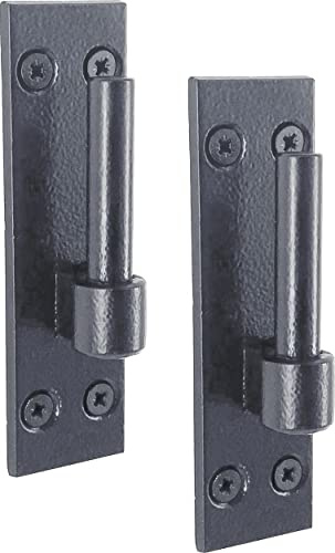 IRONTITE® 2 Pack Heavy Duty Gate Hinges with 12mm Pin | to Suit Wrought Iron Gates and Wooden Gates | Black Gate Hinges Hook On Plate Hinge Pins.