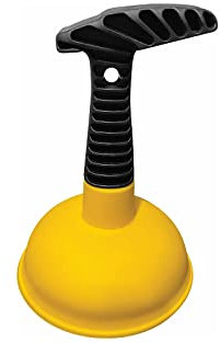 Cuzlarmul Sink Plunger, Plunger Sink Unblocker with Short Handle, Powerful Plunger Unclogging Tool for Kitchen Sink, Shower, Bathroom Drains, Bath (Yellow)