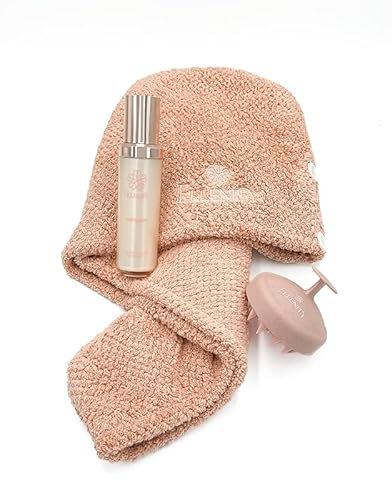 ELLENITY's Haar-Booster Luxus Set. Sichtbar mehr Haarwachstum & weniger Haarausfall. Swiss Made | Vegan | Hormonfrei. 50ml Booster Haarwuchsmittel, Kopfhaut Massagebürste, Schnelltrocken Haarturban