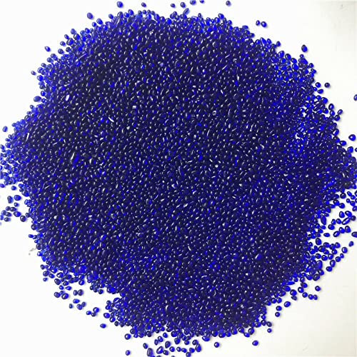 EFLAL 50 g 2-5 mm Blu Cobalto Vetro Ghiaia Smalto Pietra Roccia Lucida Acquario Cristallo Pietra di Cristallo