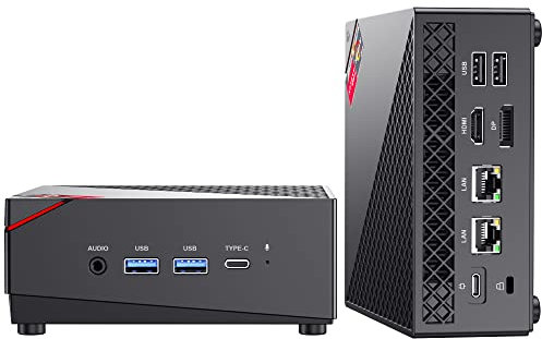 ACEMAGICIAN AM06PRO Mini PC, AMD Ryzen 7 5700U (8C/16T, up to 4.3 GHz), Pro Desktop Mini PC 16GB RAM DDR4 512GB M.2 2280 NVMe SSD, Dual Ethernet/WiFi6/4K Triple Display for Studio and Gaming