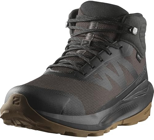SALOMON Elixir Tour Mid Waterproof, vandringsskor för män, Phantom Black Asfalt, 46 EU