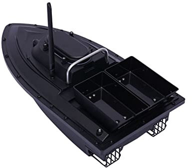 500m Ferngesteuert Futterboot Nachtangeln Fischköder Köderboot Bait Boat Fischköder Ferngesteuertes Köderboot Köderlieferboot Karpfenfischen Angelköderboot,Fischfinder 5,4 Km/H 1.8 KG Schwarz