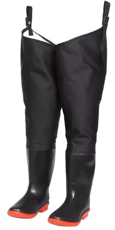 Watstiefel Plüschisolierte Angler-Watstiefel, 80 cm Hohe Knie-Hüftstiefel Für Männer Und Frauen, rutschfeste Jagd- Und Watstiefel (Color : Black, Size : 42 EU)