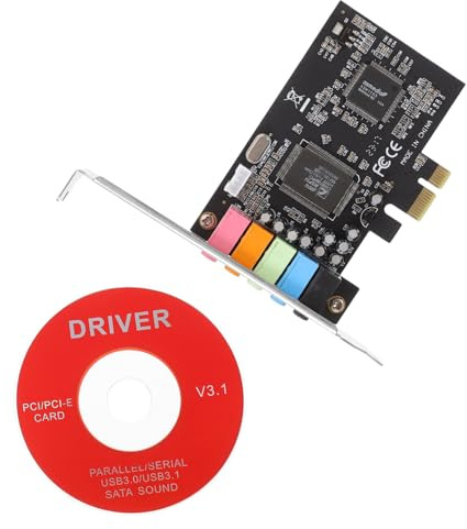 jojofuny 3pcs Pcie Sound Card for Internal Audio Low Profile Bracket Interfaces Digital Sound for Gaming and Home Theater