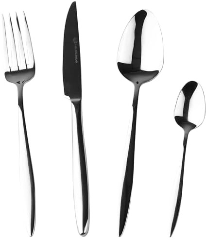 KARL HAUSMANN Menagere 24 piezas de mesa para 6 personas – Juego de cubiertos – Juego de cubiertos – Juego de cubiertos de mesa – Acero inoxidable 18/10 – Cutlery Set de 24 piezas – Apto para