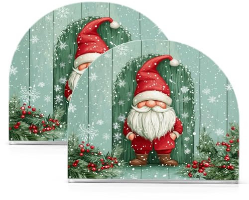 Serviettenhalter, Weihnachtswichtel, Stechpalme, Holz, Tisch-Papierserviettenhalter, Acryl, Taschentuchspender, Küche, Esszimmer, Party, 2 Stück