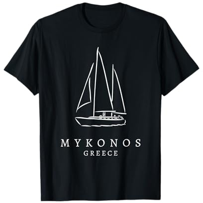 Mykonos Sailing Boating Vacation Holiday Greece Greek Island T-Shirt