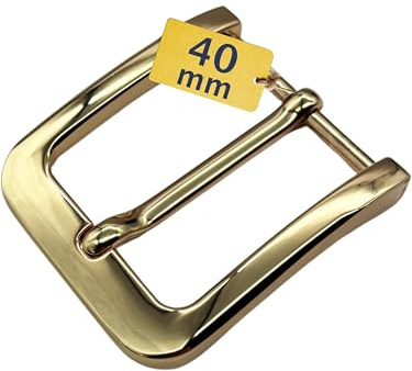 Cartvelli Fibbia per cintura da 40 mm, oro lucido, oro laccato, 40mm