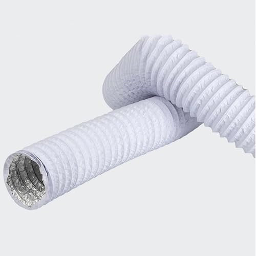 Manguera flexible de ventilación para secadora de 50 pies para espacios reducidos, ideal para ventilación de tienda de cultivo y extractor de ventilador de baño, uso en interiores y exteriores, color