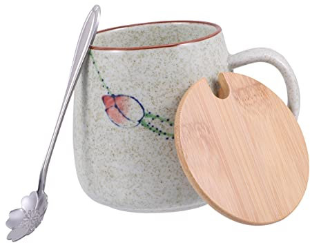 ULTECHNOVO Tazza in Ceramica Per Acqua Tazza Portatile Singolo Orecchio Caffè Tè Latte Acqua e Altre Bevande Per Casa Ufficio Caffetteria e Ristorante
