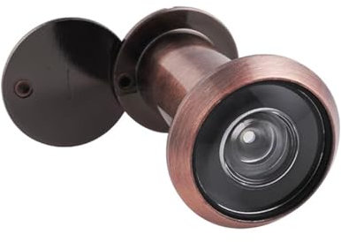 Agujero espía de cobre de 16 mm, gran angular, para puerta delantera, adecuado para puertas de 35-60 mm de grosor, cobre antiguo