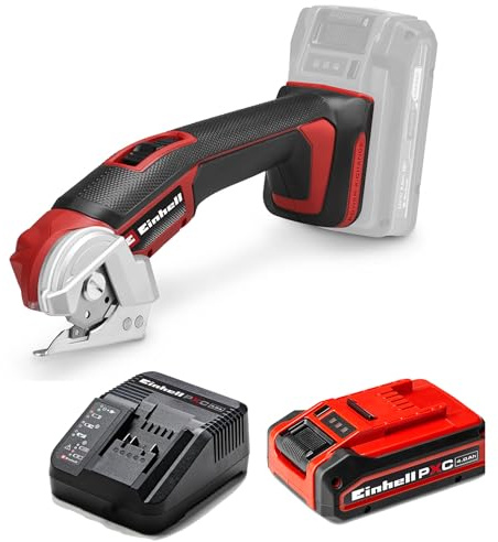 Einhell Akku-Universalschneider TE-UC 18/6 Li Power X-Change (18 V, Universalschere für Materialien bis 6 mm, LED-Licht, Schnittlinienanzeiger, inkl. 4,0Ah PLUS Akku & Ladegerät)