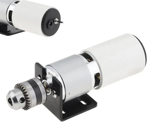 775 Motor 12V-24V Table Drill Positive Inversion Lathe Press Motor with B10 Drill and Mount Bracket for Milling Machine