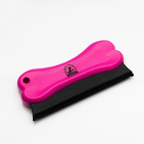 LovEly Pet Boutique Pettine KING, Gomma Morbidissima, per Cani e Gatti, Nero/Rosa, per Pelo Morto, Utilizzabile Anche Sotto l'Acqua