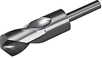 sourcing map 1/2 Reduced Shank Drill Bits 32mm Black Nitride Coated High Speed Steel HSS 6542, Twist Drill Bit for Stainless Steel Alloy Metal Plastic